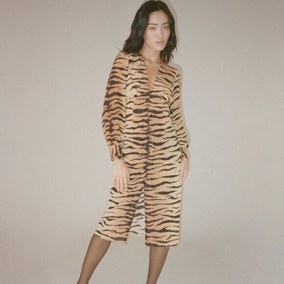 Realisation Par Dresses & Skirts - Realisation The Vivienne tiger midi dress - Small